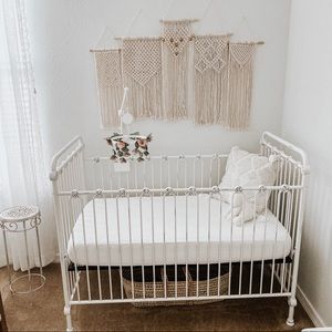 Pottery barn felted pink roses musical crib mobile